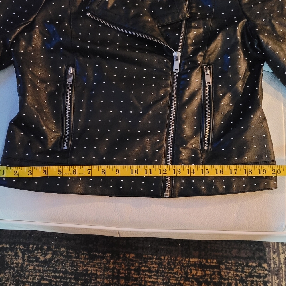 NEW York and Company Microstud Faux Leather Jacket - Picture 7 of 13